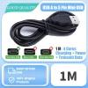 Cáp USB Mini 1M/1.5M 480Mbps 5 Pin B Dữ liệu và Sạc Camera, MP3, MP4 Giá 41.000₫ 10