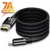 Cáp USB Type C đa năng 7A sạc nhanh 120W nylon bện 0.25‑2m cho máy tính bảng, điện thoại