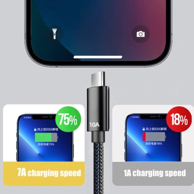Cáp USB Type C đa năng 7A sạc nhanh 120W nylon bện 0.25‑2m cho máy tính bảng, điện thoại 3