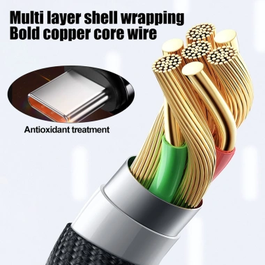 Cáp USB Type C đa năng 7A sạc nhanh 120W nylon bện 0.25‑2m cho máy tính bảng, điện thoại 8