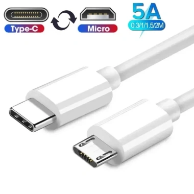 Cáp USB Type C sang Micro 5A sạc nhanh OTG cho Samsung Huawei Dây dữ liệu di động