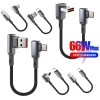 Cáp USB Type‑C 90° 66W 6A Sạc Nhanh Dữ Liệu 0.15‑0.5m Khuỷu Tay Ngân Hàng Điện
