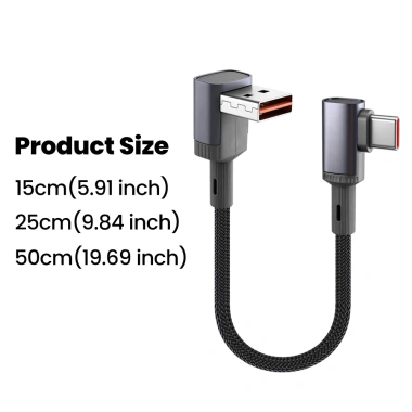 Cáp USB Type‑C 90° 66W 6A Sạc Nhanh Dữ Liệu 0.15‑0.5m Khuỷu Tay Ngân Hàng Điện 8 Cáp USB Type‑C 90° 66W 6A Sạc Nhanh Dữ Liệu 0.15‑0.5m Khuỷu Tay Ngân Hàng Điện 8