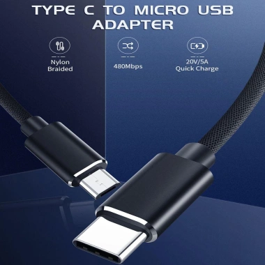 Cáp USB Type‑C sang Micro USB 1M Urkibesota – Sạc nhanh OTG Nam‑sang‑Nam cho Huawei, giảm giá 53.680₫