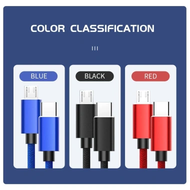 Cáp USB Type‑C sang Micro USB 1M Urkibesota – Sạc nhanh OTG Nam‑sang‑Nam cho Huawei, giảm giá 53.680₫