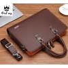 Cặp văn phòng cao cấp Fsd.Wg da PU chống nước, laptop 14'', màu Đen/Nâu/Xanh - 735k 5