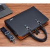 Cặp văn phòng cao cấp Fsd.Wg da PU chống nước, laptop 14'', màu Đen/Nâu/Xanh - 735k 7