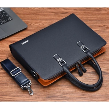 Cặp văn phòng cao cấp Fsd.Wg da PU chống nước, laptop 14'', màu Đen/Nâu/Xanh - 735k 7