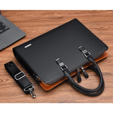 Cặp văn phòng cao cấp Fsd.Wg da PU chống nước, laptop 14'', màu Đen/Nâu/Xanh - 735k 9