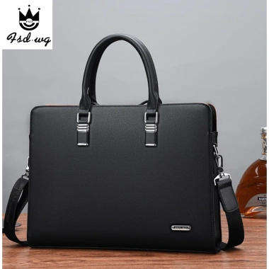 Cặp văn phòng cao cấp Fsd.Wg da PU chống nước, laptop 14'', màu Đen/Nâu/Xanh - 735k 10