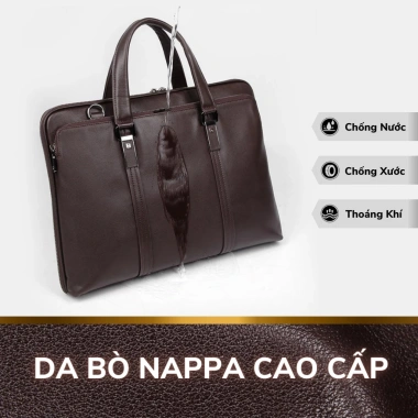 Cặp Văn Phòng JMD - Da Bò Thật, Laptop 14 inch, Chống Nước, Vệ sinh Dễ Dàng, 2.78 Triệu 4 Cặp Văn Phòng JMD - Da Bò Thật, Laptop 14 inch, Chống Nước, Vệ sinh Dễ Dàng, 2.78 Triệu 4