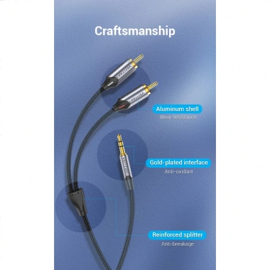 Cáp Vention RCA sang Jack 3.5mm - Bộ chia 2RCA, độ dài 1.5‑5m, giá 59.820₫ 7