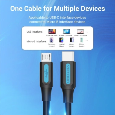 Cáp Vention USB-C sang Micro B USB 2.0 cho Samsung Huawei Xiaomi MacBook - Giá 53.900₫ 7