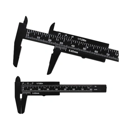 Cặp Vernier Caliper Mini 80mm Nhựa Trượt - Đo Micromet, Giá 11.000đ 7