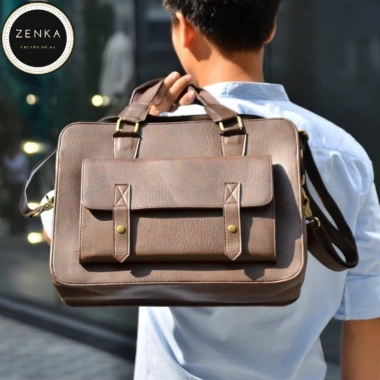 Cặp xách công sở cao cấp Zenka VIP01 da thật sang trọng, lịch lãm, giảm 23 phần trăm 703.452 VND
