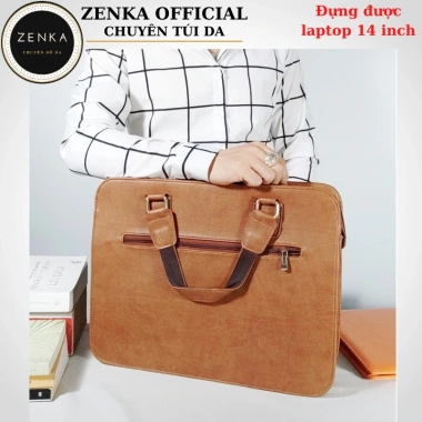 Cặp xách công sở cao cấp Zenka VIP01 da thật sang trọng, lịch lãm, giảm 23 phần trăm 703.452 VND