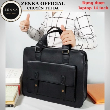 Cặp xách công sở cao cấp Zenka VIP01 da thật sang trọng, lịch lãm, giảm 23 phần trăm 703.452 VND