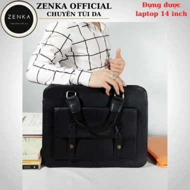Cặp xách công sở cao cấp Zenka VIP01 da thật sang trọng, lịch lãm, giảm 23 phần trăm 703.452 VND