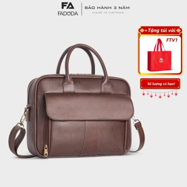 Cặp xách da công sở Fadoda FCD302 - Sang trọng, đựng laptop, giảm giá 429k