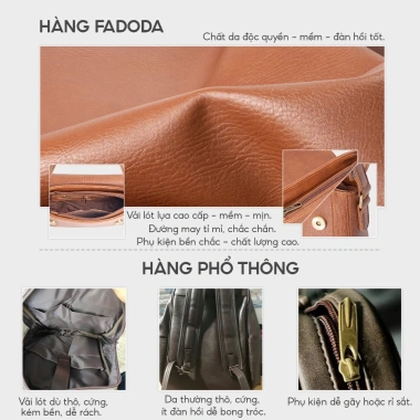 Cặp xách da công sở Fadoda FCD302 - Sang trọng, đựng laptop, giảm giá 429k