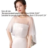 Capelet Khăn Choàng Sheer Tulle Ngọt Trai Hạt Trắng Vintage Dài Thấp 106k 2
