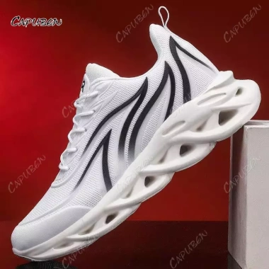 CAPUBEW Giày Thể Thao Chạy Bộ Nam Đen Nhẹ Thiết Kế Ngọn Lửa Thoáng Khí Dệt Kim - 209k 10 CAPUBEW Giày Thể Thao Chạy Bộ Nam Đen Nhẹ Thiết Kế Ngọn Lửa Thoáng Khí Dệt Kim - 209k 10