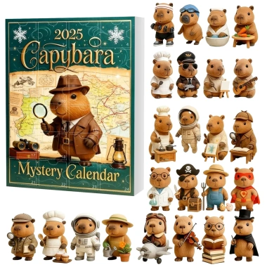 Capybara Advent Lịch Giáng Sinh Hộp Mù - Bộ 12 Bức Tượng Acrylic Trang Trí Lễ Hội Giá Ưu Đãi 383,900₫