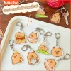 Capybara móc khóa acrylic cá heo, mặt dây chuyền học sinh, schoolbag, túi bút chì - 20.6k