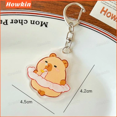 Capybara móc khóa acrylic cá heo, mặt dây chuyền học sinh, schoolbag, túi bút chì - 20.6k