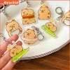 Capybara móc khóa acrylic cá heo, mặt dây chuyền học sinh, schoolbag, túi bút chì - 20.6k 8