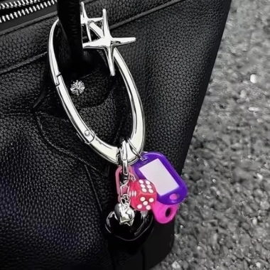Carabiner Y2K Punk Star Hình Bầu Dục Móc Khóa Xe, Ba Lô Gothic, Giá 34.650₫