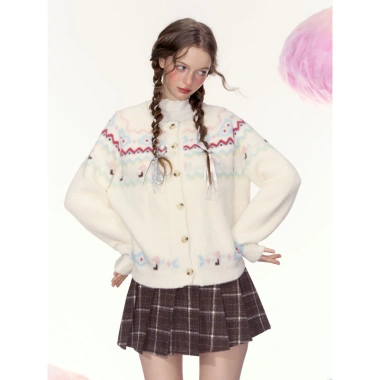 Cardigan Áo Len Nữ Retro Thu Đông Pháp – Lười Rời Dệt Kim, Giá 165.607₫