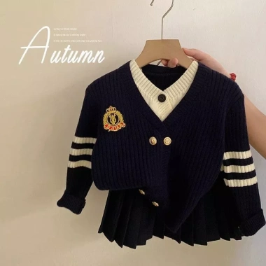 Cardigan dệt kim hai mảnh phong cách Hàn Quốc mùa thu đông - Siêu tiết kiệm, chỉ 272.758₫