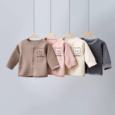 Cardigan Lông Cừu Dày Cho Trẻ Em - Homewear Thu Đông, Bé Trai & Bé Gái Dễ Thương