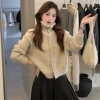 Cardigan nữ cổ rùa Hàn Quốc mùa thu đông dệt kim dày mềm mại giữ nhiệt 3