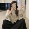 Cardigan nữ cổ rùa Hàn Quốc mùa thu đông dệt kim dày mềm mại giữ nhiệt 6