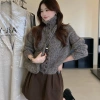 Cardigan nữ cổ rùa Hàn Quốc mùa thu đông dệt kim dày mềm mại giữ nhiệt 7