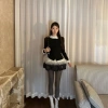 Cardigan Nữ Dài Tay Dệt Kim Đen – Phong Cách Ngọt Ngào, Chấm Bi Ren Tay Độc Đáo, Giá chỉ 146.267₫ 9