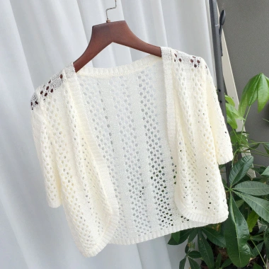 Cardigan Nữ Ngắn Tay Dệt Kim Chống Nắng Mùa Hè - Giá Ưu Đãi 155k - Thời Trang Bên Ngoài 2