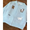 Cardigan trẻ em Hàn Quốc, áo len dây kéo, thêu dễ thương, thuđông - Giá 234.976đ 3