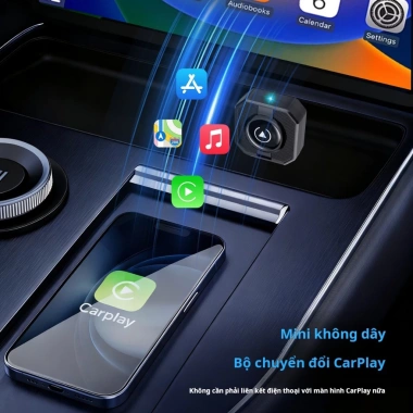 CarPlay không dây 2-in-1 - Cắm chạy ngay, hỗ trợ iPhone & Android, gọn nhẹ, giá 368.000đ