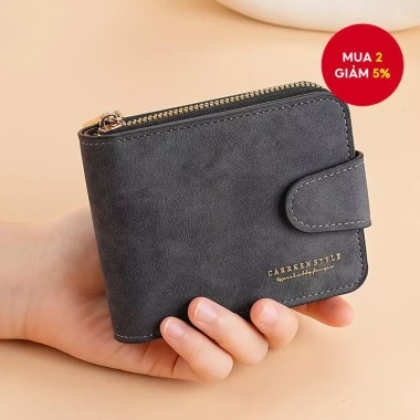 CarrKen Mới Nam Ngắn Snap Dây Kéo Ví Đa Năng - Túi Đựng Tiền, Xu Hộ Chiếu Giá 109.080₫