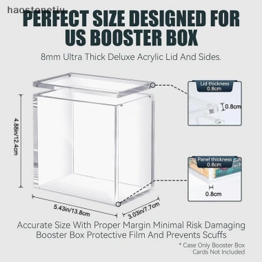 Case Acrylic NS Booster Box 8mm+4mm Dày 5mm Trong Suốt, Dễ Đặt Top Tải, Tương Thích NS – 276.320₫