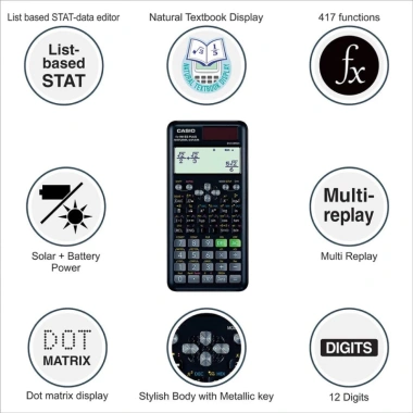 CASIO Fx-991ES Máy tính khoa học xách tay, sạc lại được, giá chỉ 189.900 VND