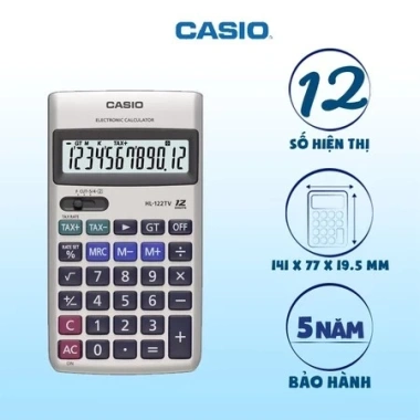 Casio HL-122TV Chính Hãng – Máy Tính Nhỏ Gọn Bỏ Túi, Giá Giảm 317.000₫ 2 Casio HL-122TV Chính Hãng – Máy Tính Nhỏ Gọn Bỏ Túi, Giá Giảm 317.000₫ 2