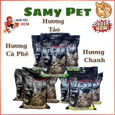 Cát Nhật Đen 21H 24kg (6 túi 4kg) Hương Cà Phê Chanh Táo - Siêu Vón Cục 330k