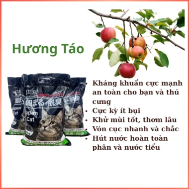 Cát Nhật Đen 21H 24kg (6 túi 4kg) Hương Cà Phê Chanh Táo - Siêu Vón Cục 330k