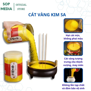 Cát Vàng Kim Sa Đặt Lư Hương SOPMEDIA - Đặt Nhang Thờ Cúng Giá 34.000đ Giảm Giá