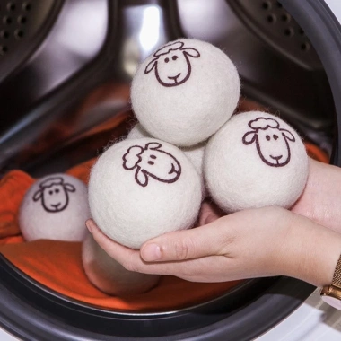 CATIYAHA 6 Bóng giặt nhà tái sử dụng 6-8cm - Giảm tĩnh điện, làm mềm quần áo nhanh 8