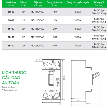Cầu Dao An Toàn MPE SB 10-40A - Chống Nổ, Dễ Lắp, Giá Ưu Đãi 42.485 VND 5 Cầu Dao An Toàn MPE SB 10-40A - Chống Nổ, Dễ Lắp, Giá Ưu Đãi 42.485 VND 5